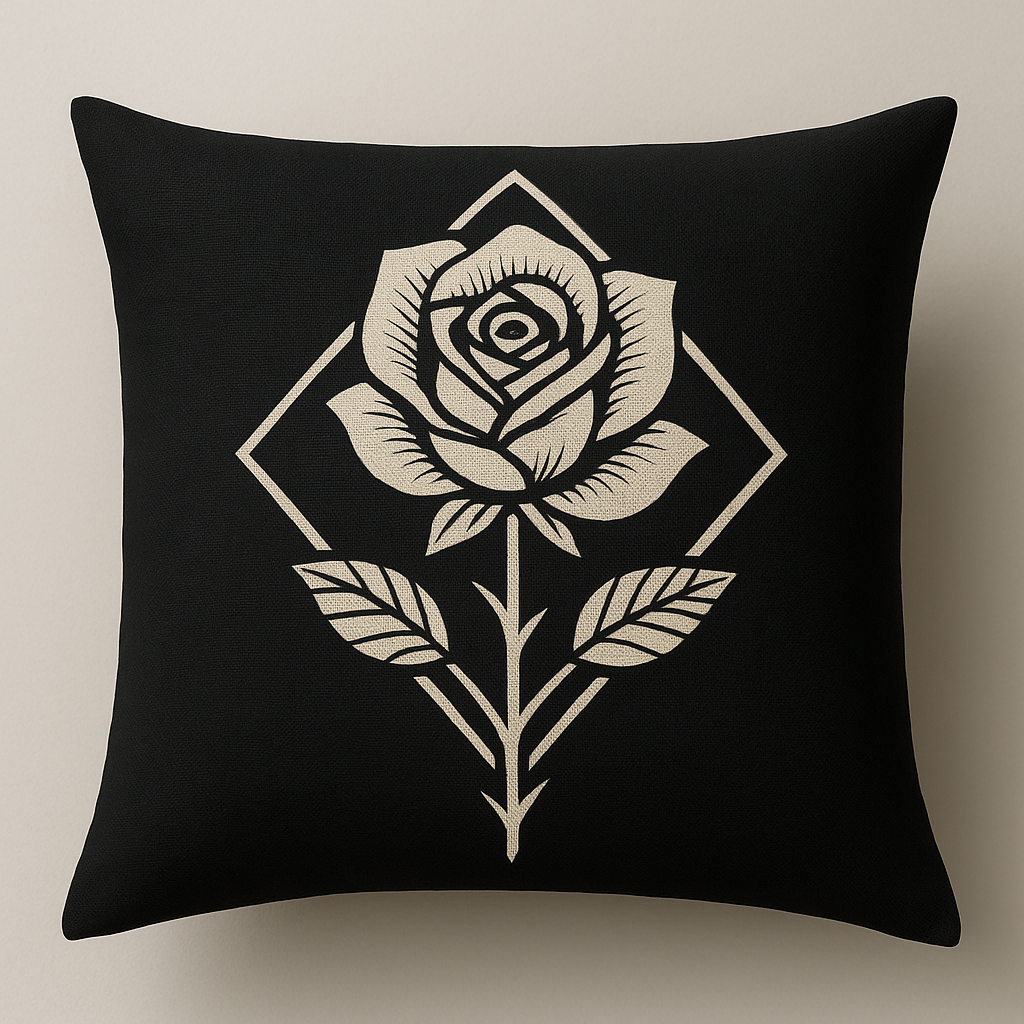 Almohadon color negro modelo: Rosa